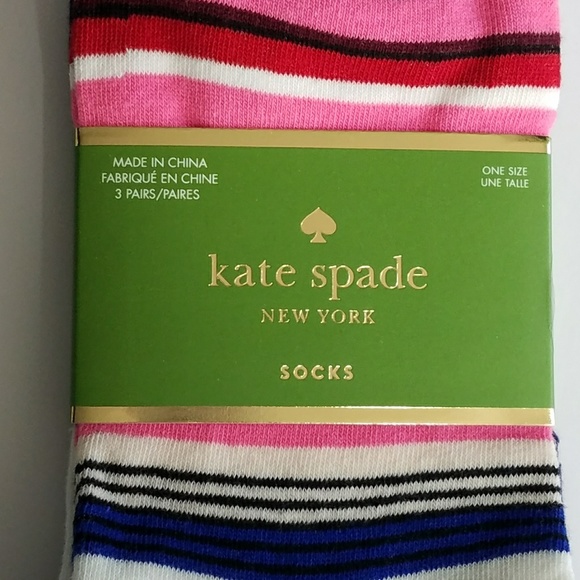 NWT Kate Spade 3-Pack No Show Socks - Picture 6 of 8